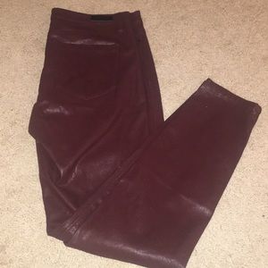 Faux leather pants